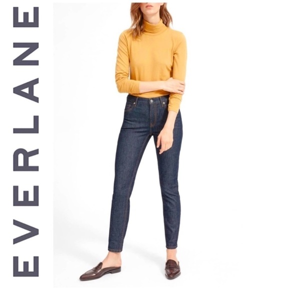 Everlane Dark Blue Ankle Jeans - Picture 1 of 12